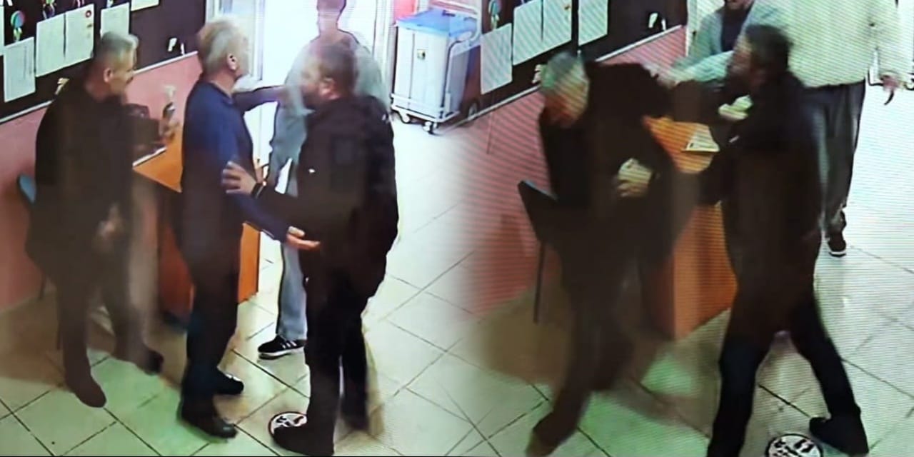 Okul basıp iki müdüre saldırdı! Skandal olay kamerada