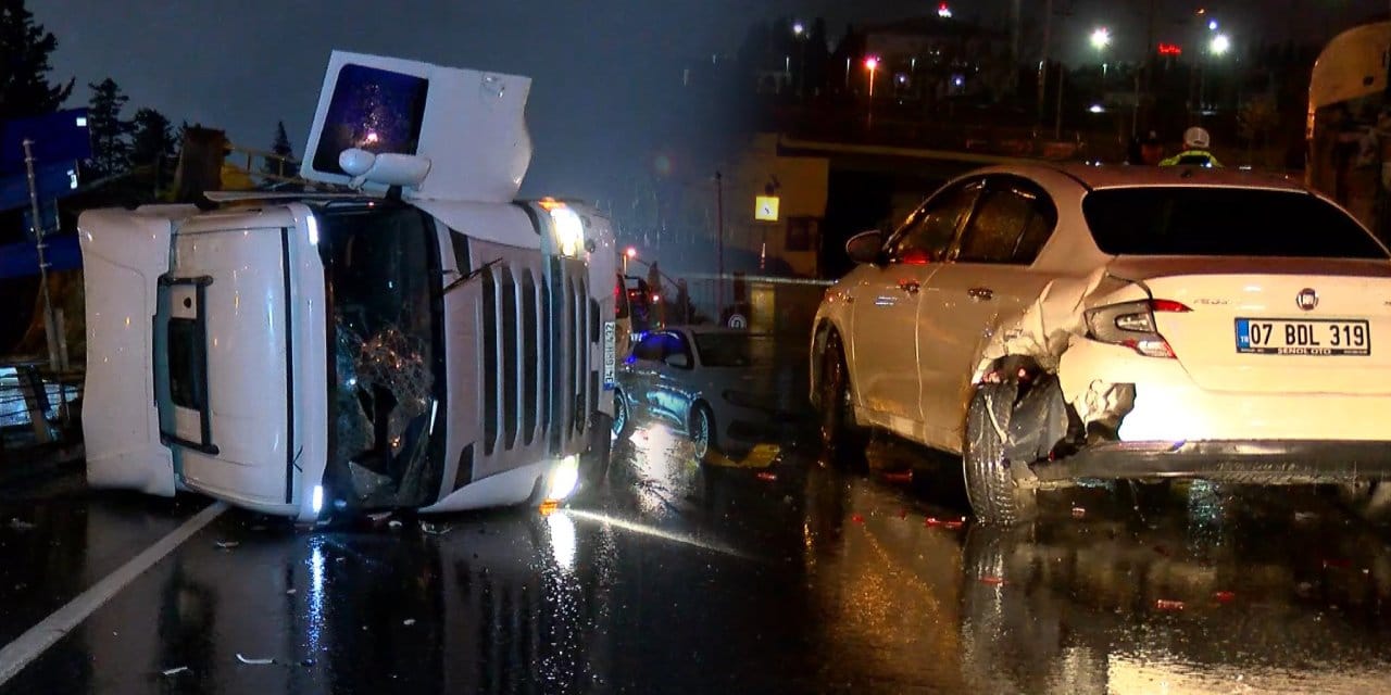 Yardım etmek isterken canından oluyordu: Devrilen kamyonun şoförüne koştu başka bir araç çarptı