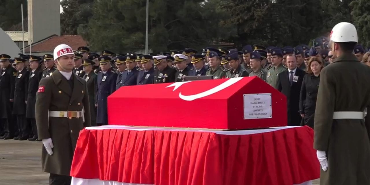 Düşen F-16 uçağında şehit olan binbaşına son görev