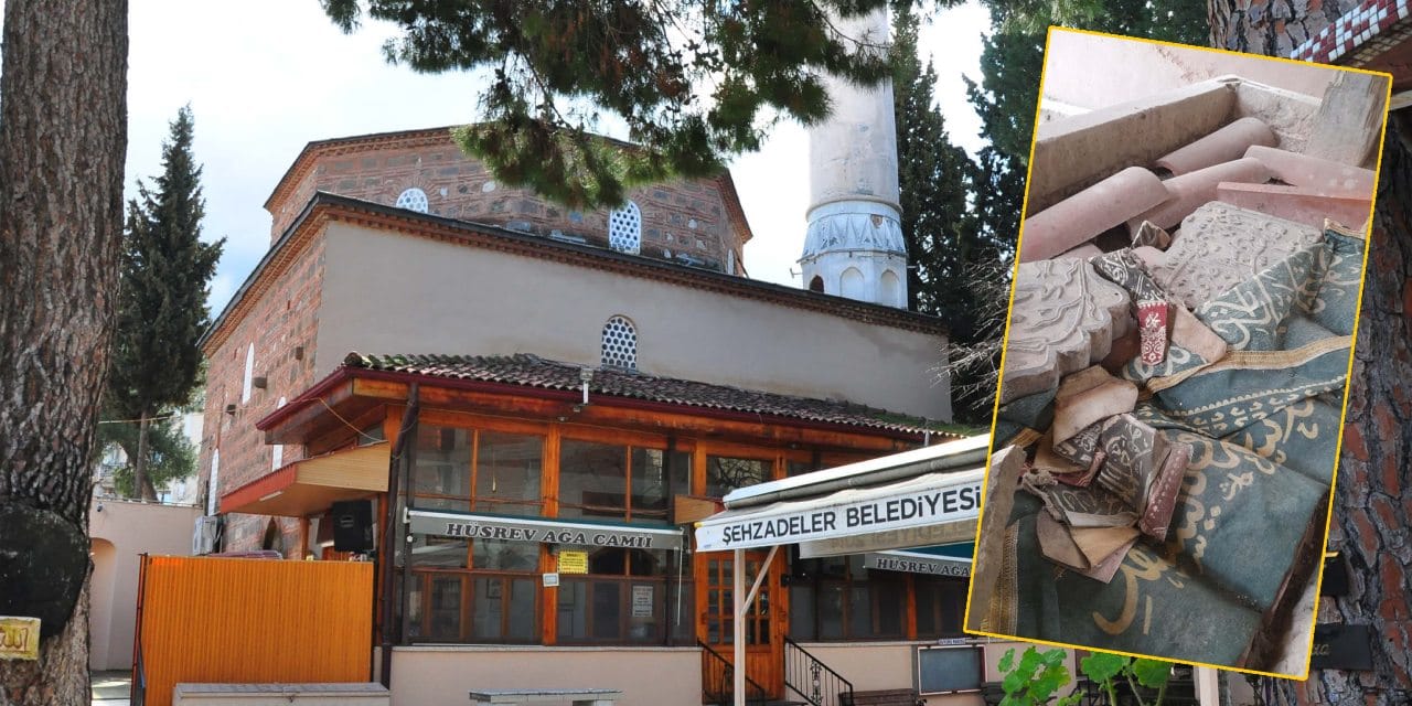 472 yıllık camide skandal görüntüler: Mezarlar parçalandı