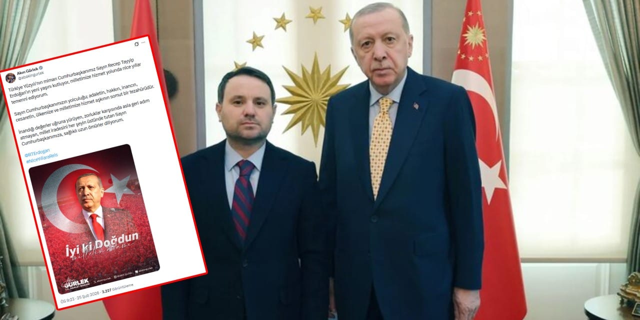 Erdoğan’ın doğum gününü ilk kutlayan Akın Gürlek oldu
