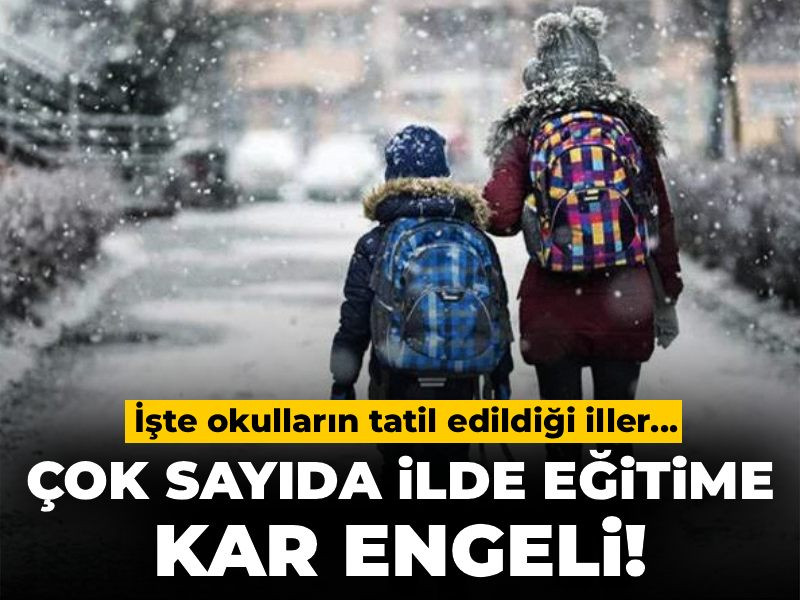 Çok sayıda ilde eğitime kar engeli! İşte okulların tatil edildiği iller...