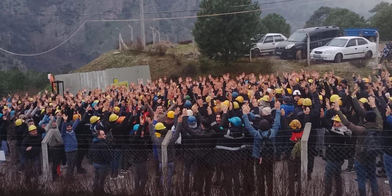 İzmir'de madencilerin eylemine jandarma müdahalesi: Sendikacılar gözaltına alındı