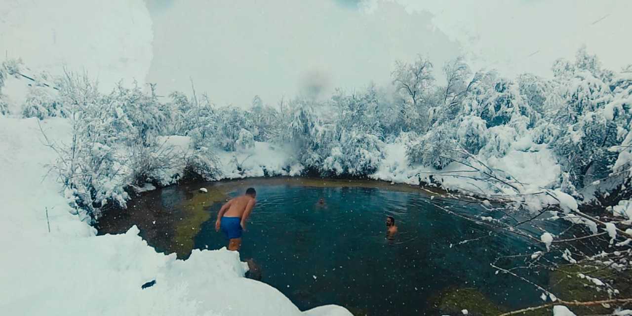 Eksi 5 derecede göle girdiler