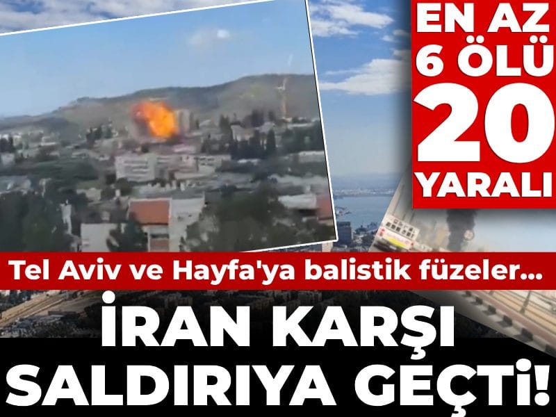 Son dakika | İran karşı saldırıya geçti! Füzeler Tel Aviv'e fırlatıldı