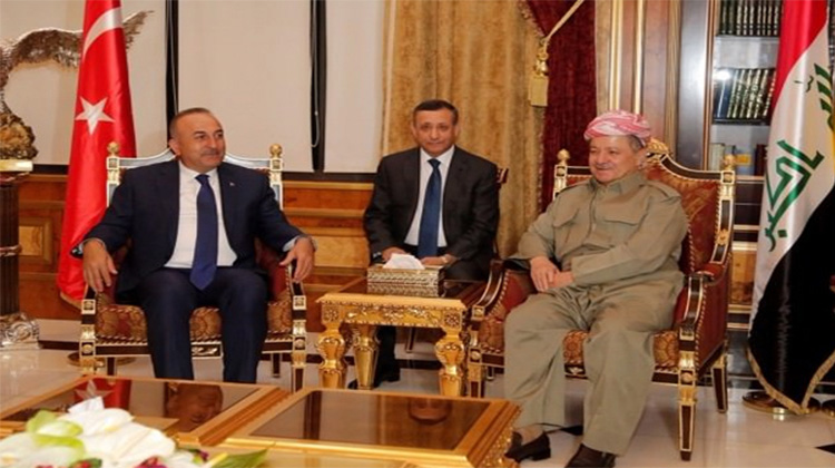 Dışişleri Bakanı Mevlüt Çavuşoğlu Mesut Barzani ile görüştü