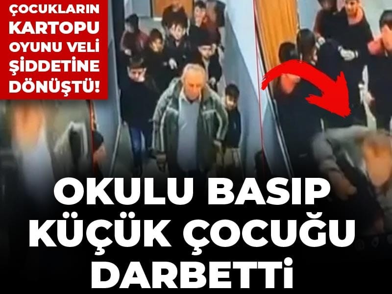 Çocukların kartopu oyunu veli şiddetine dönüştü! Okulu basıp küçük çocuğu darbetti