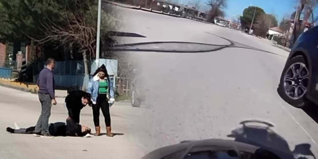 Edirne’de korkutan kaza! Motosikletle araç çarpıştı