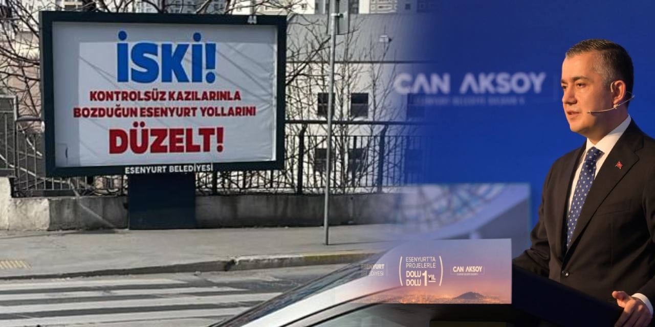 Esenyurt kayyumu İSKİ'ye afişle atar yaptı!