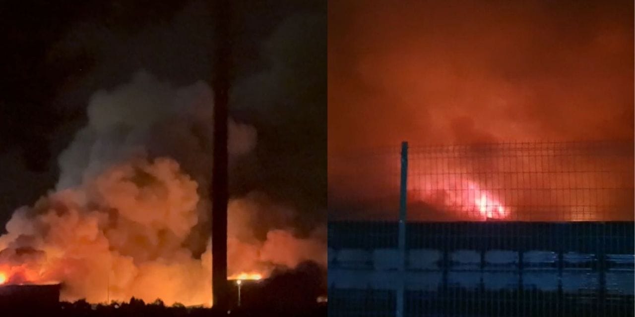 Piliç kesimhanesinde alevler yükseldi