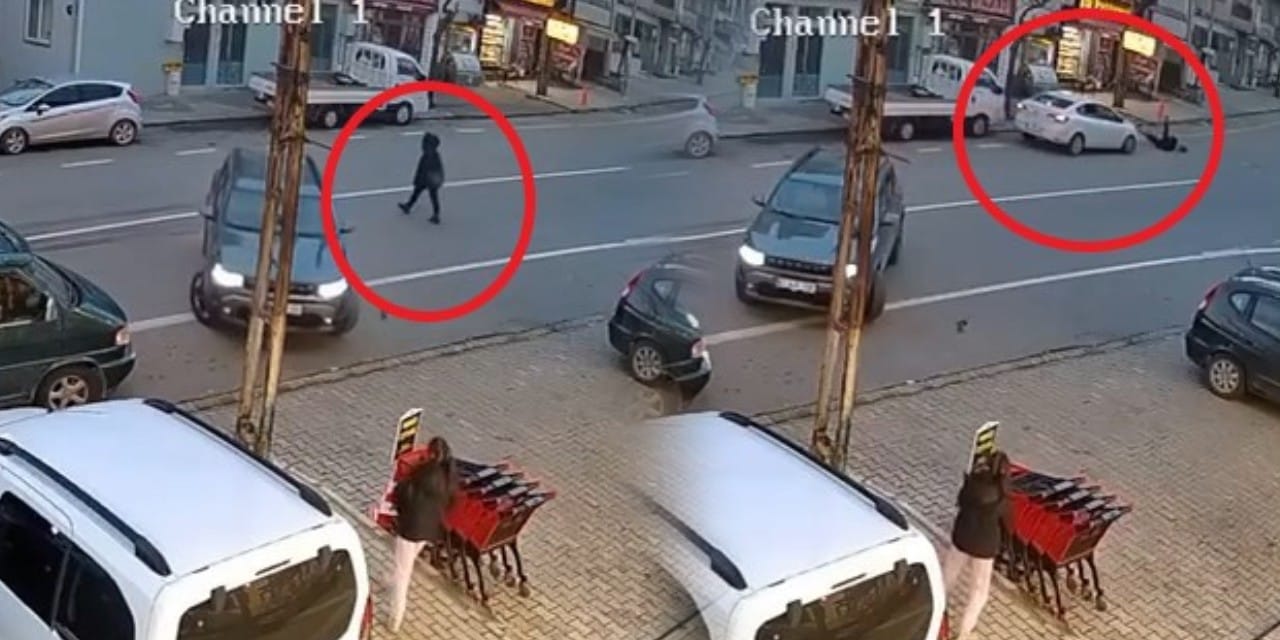 Aşırı hız yapan otomobil genç kızı metrelerce sürükledi: O anlar kameraya yansıdı