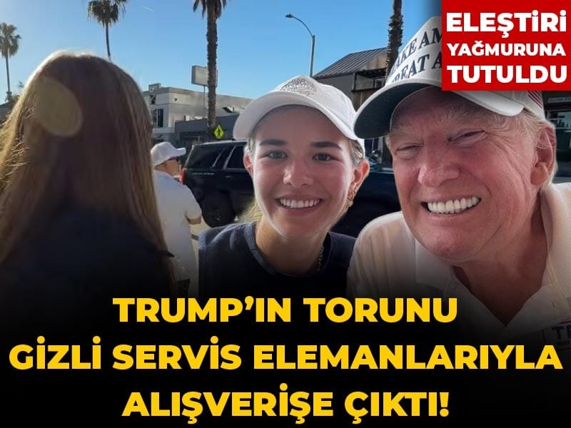 Trump’ın torunu Gizli Servis elemanlarıyla alışverişe çıktı! Eleştiri yağmuruna tutuldu