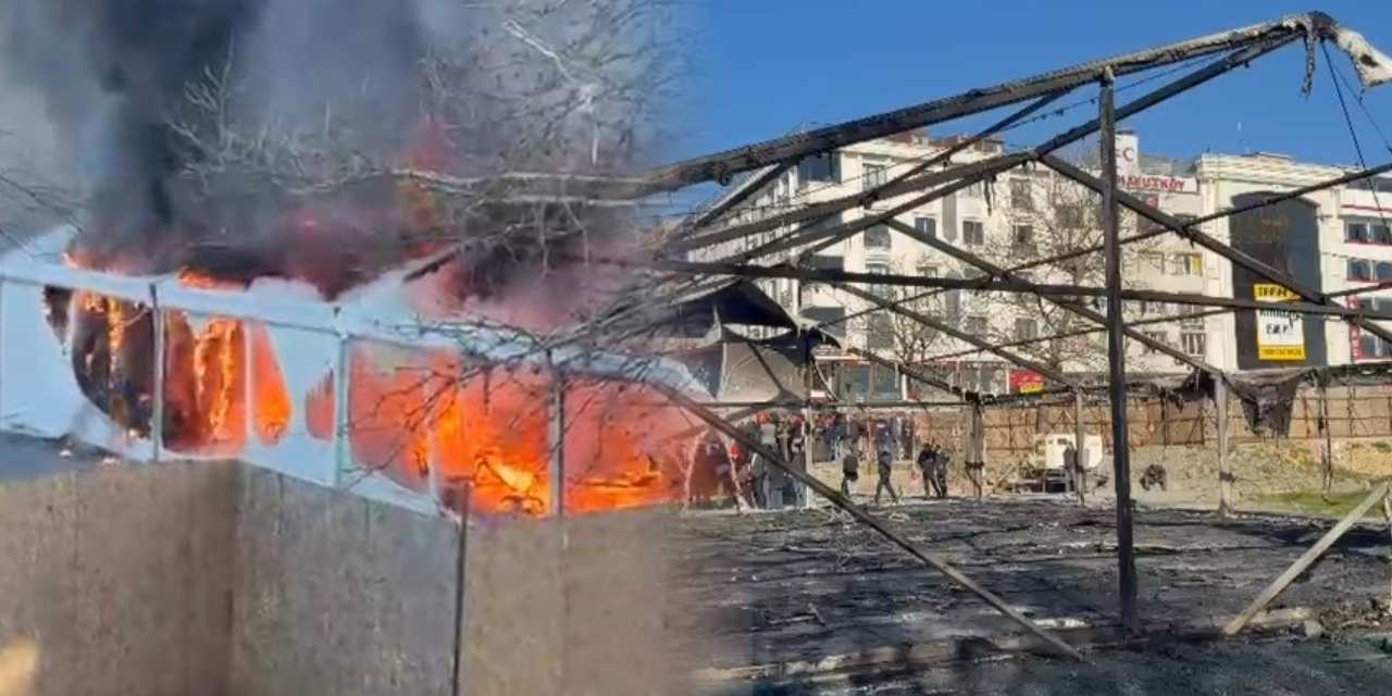İftar çadırında korkutan yangın! Kullanılamaz hale geldi