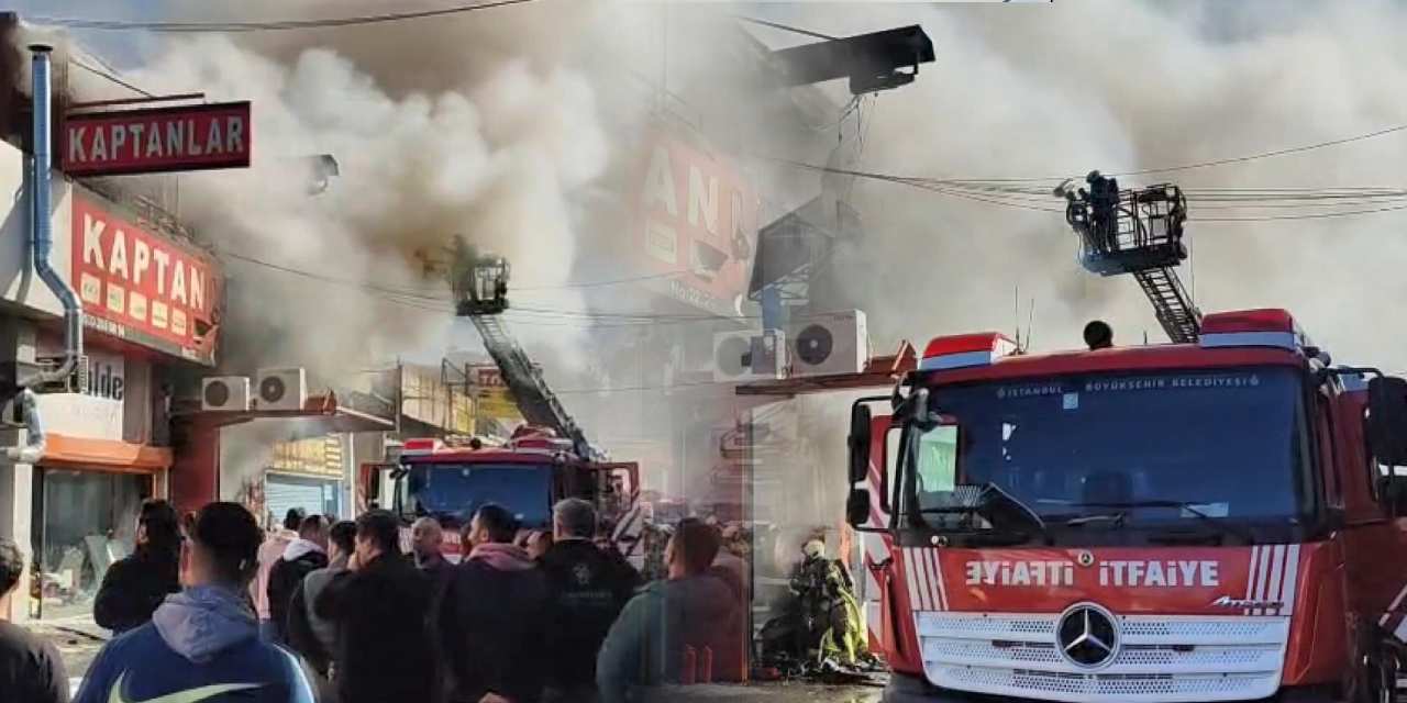 Zeytinburnu’ndaki işyerinde korkutan yangın!