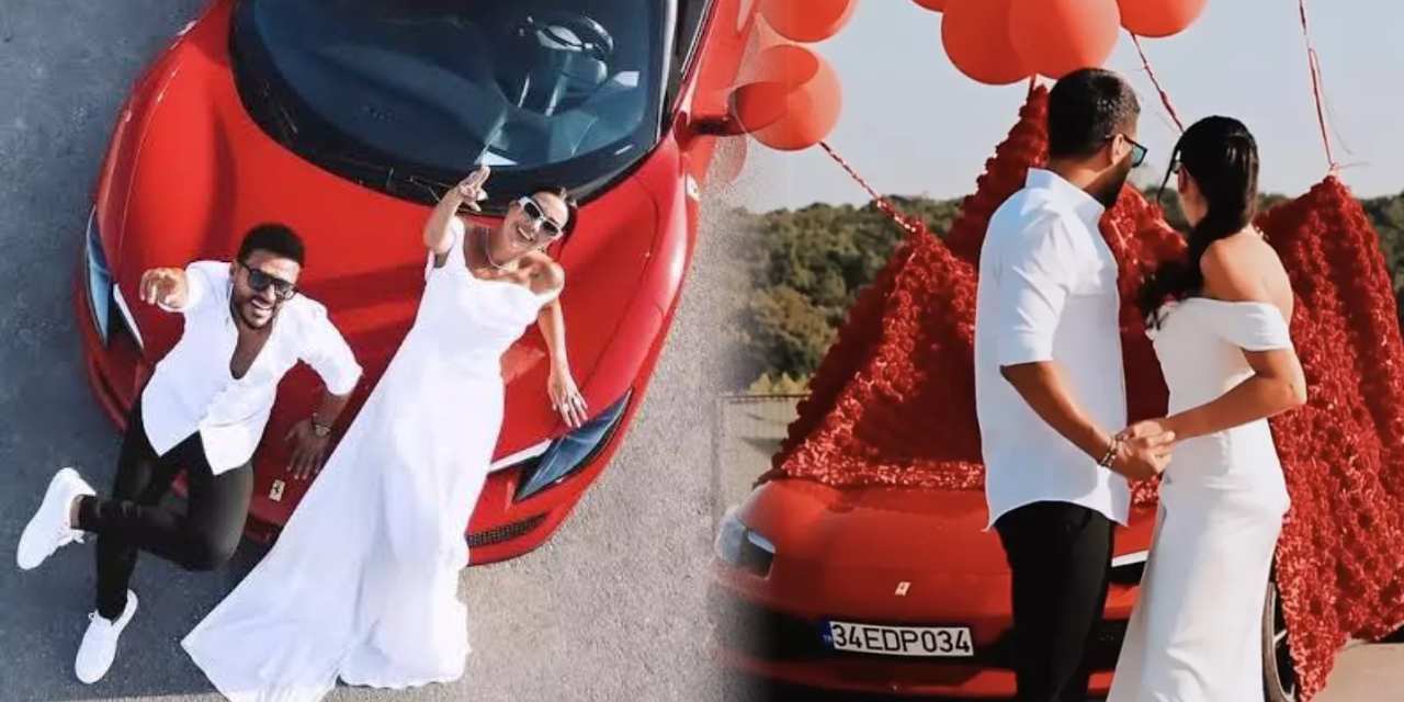 Dilan ve Engin Polat'ın kırmızı Ferrari’si satışa çıktı! İstenen fiyat dudak uçuklattı