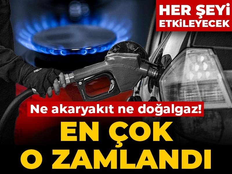 Ne akaryakıt ne doğalgaz! En çok o zamlandı