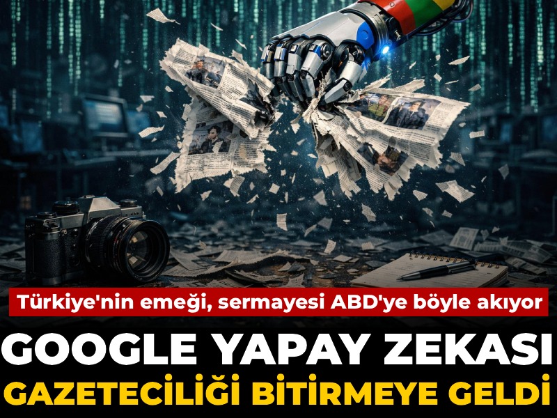 Google yapay zekası gazeteciliği bitirmeye geldi! Türkiye'nin emeği, sermayesi ABD'ye böyle akıyor