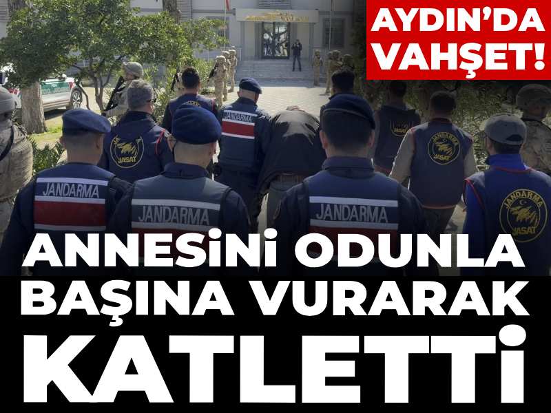 Aydın’da vahşet! Annesini odunla başına vurarak katletti