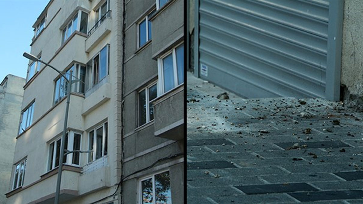 Beyoğlu'nda depremden sonra bina tahliye edildi