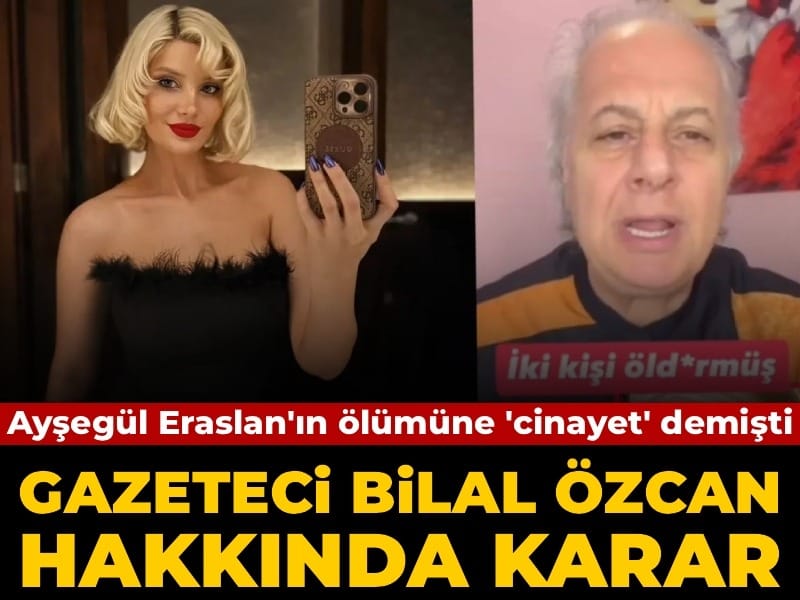 Son Dakika | Ayşegül Eraslan'ın ölümüne cinayet demişti: Gazeteci Bilal Özcan tutuklandı