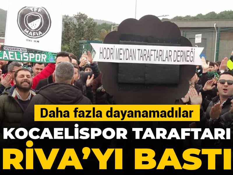 Kocaelispor taraftarı Riva'yı bastı: TFF binasının önüne siyah çelenk bıraktı