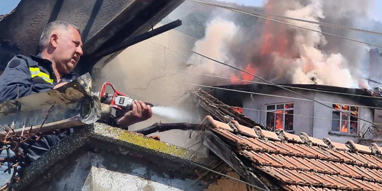 Çıkan yangını köylüler anında müdahaleyle söndürdü!