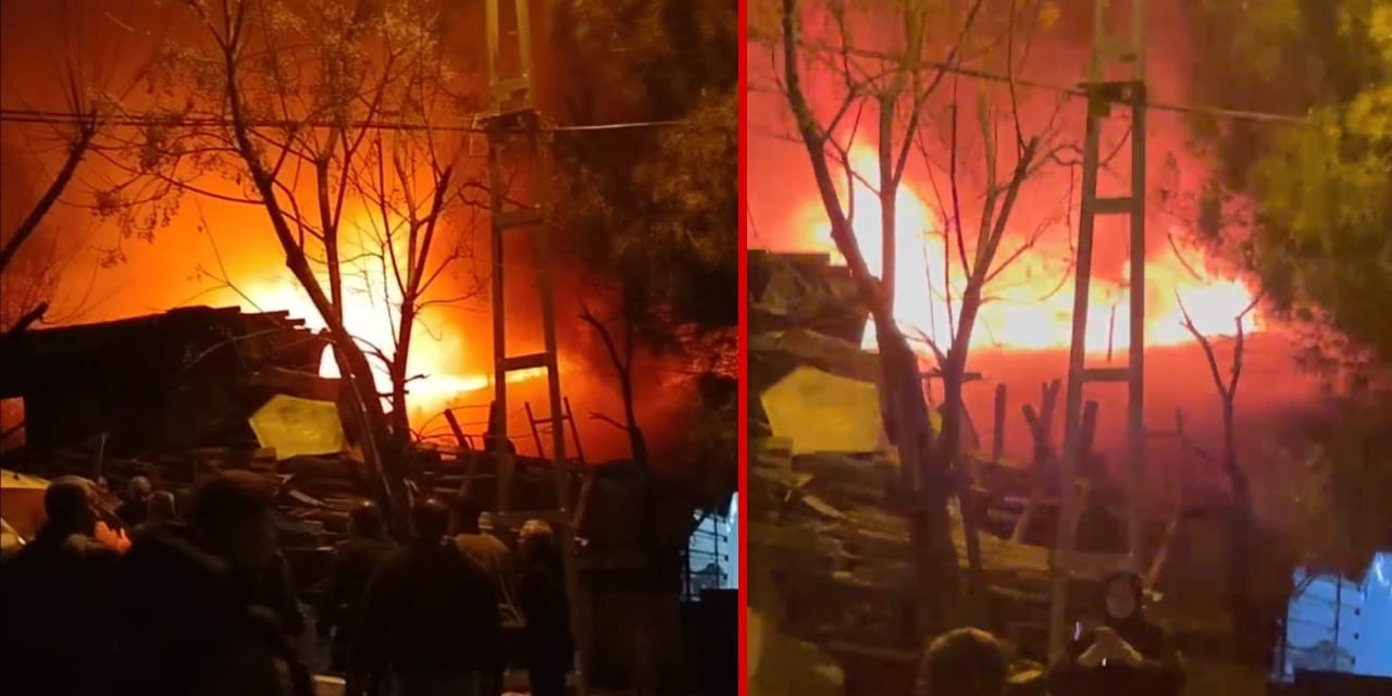 Alevlere teslim olan 2 gecekondu küle döndü