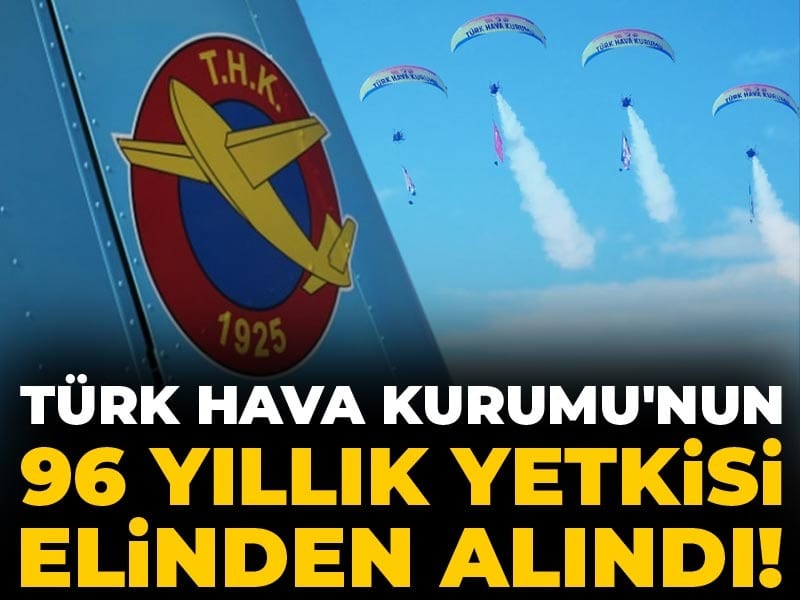 Türk Hava Kurumu'nun 96 yıllık yetkisi elinden alındı!