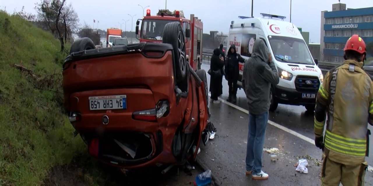 TEM'de can pazarı: Kaza yapıp savruldu başka araca çarptı