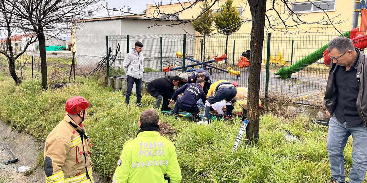 Takla atan aracın şoförü kurtarılamadı