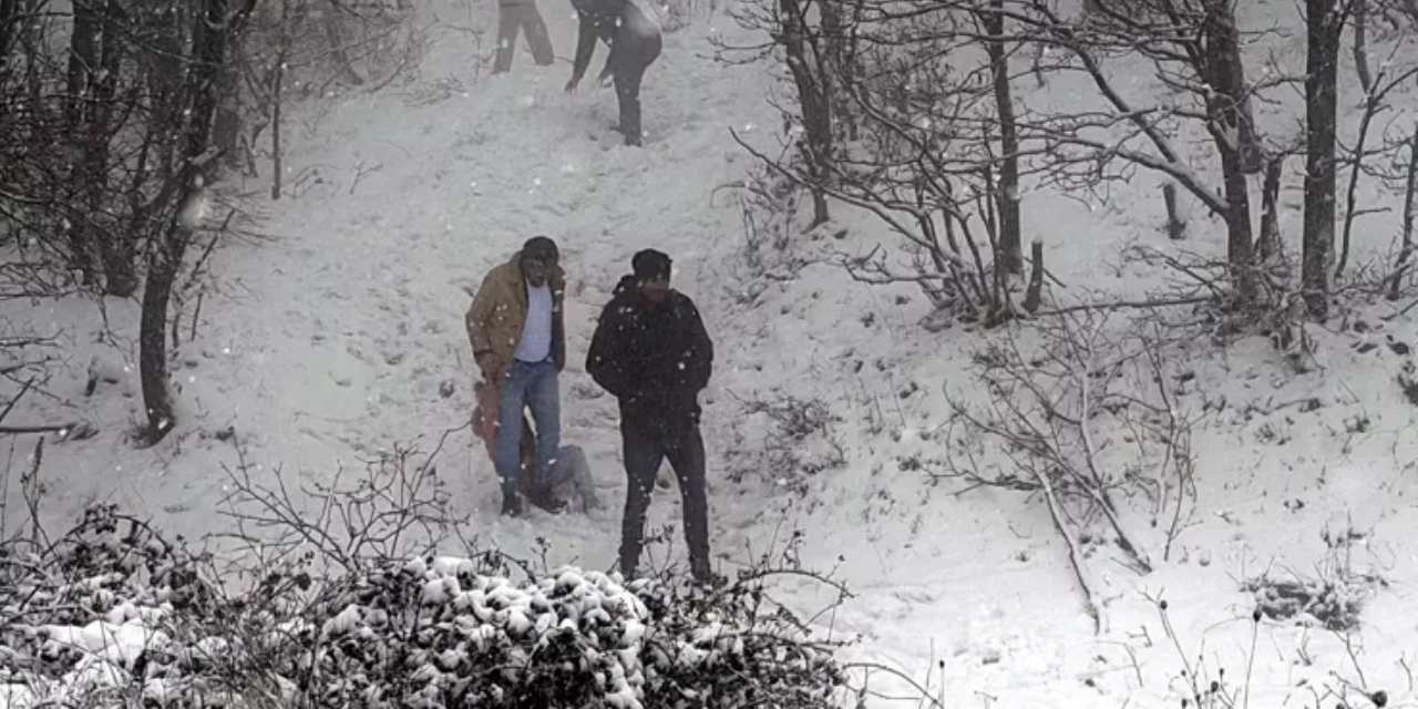 Ganos Dağı'nda kar kalınlığı 10 santimetreye ulaştı