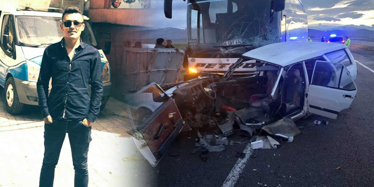 Niğde'de feci kaza! Otobüsle çarpışan otomobilde 1 ölü, 2 ağır yaralı