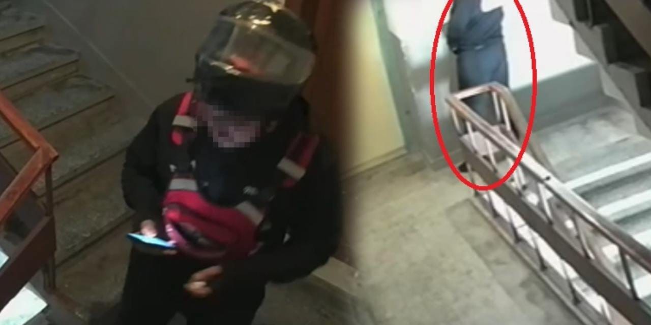 Kurye sipariş getirdiği binaya idrarını yaptı