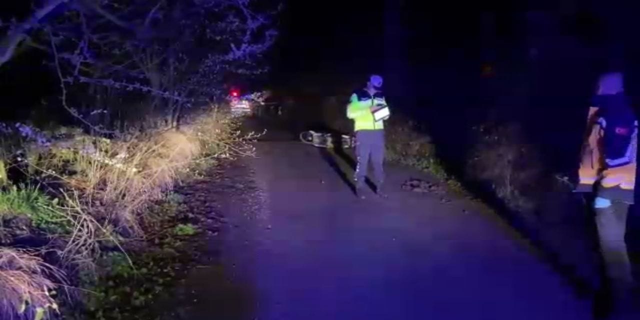 Kontrolden çıkan motosiklet devrildi: Sürücü olay yerinde can verdi