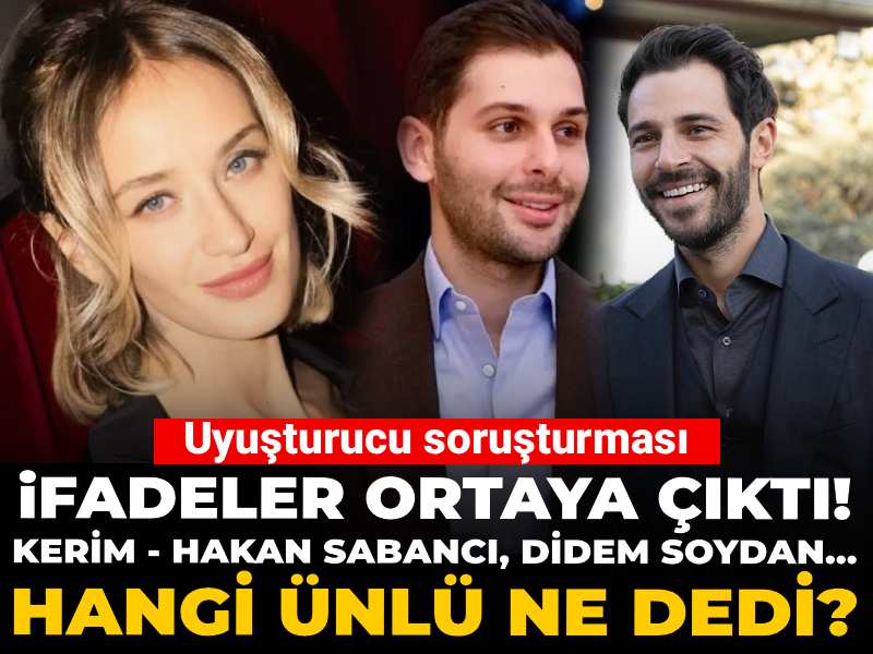 Son dakika | Uyuşturucu operasyonu: İfadeler ortaya çıktı! Hangi ünlü ne dedi?