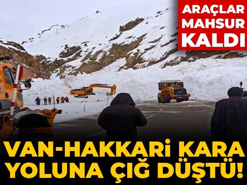 Son Dakika | Van-Hakkari kara yoluna çığ düştü! Araçlar mahsur kaldı