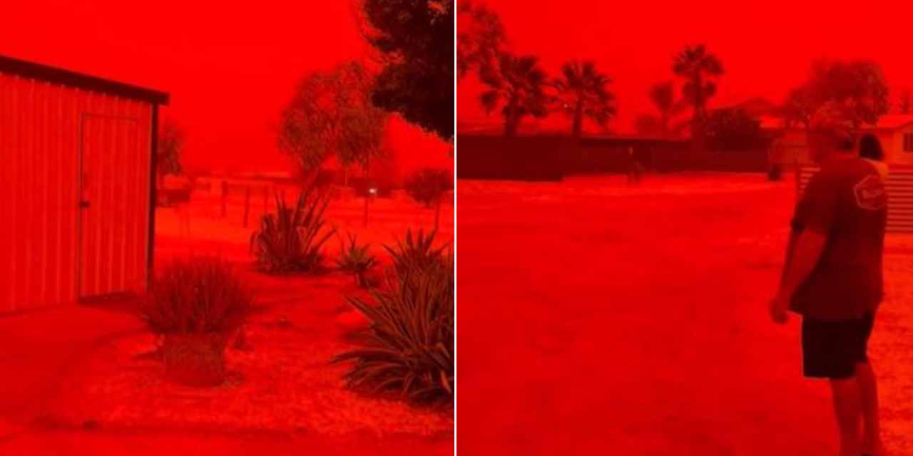 Avustralya'da yer gök kırmızıya büründü! Halk sokağa döküldü