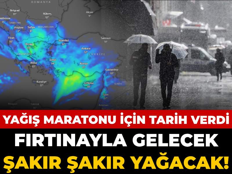 Şakır şakır yağacak fırtınayla gelecek! Meteoroloji yağış maratonu için tarih verdi