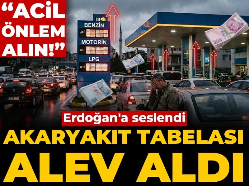 Akaryakıt tabelası alev aldı, Erdoğan'a seslendi: Acil önlem alın!