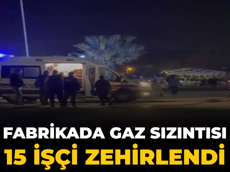 Fabrikada gaz sızıntısı: 15 işçi zehirlendi