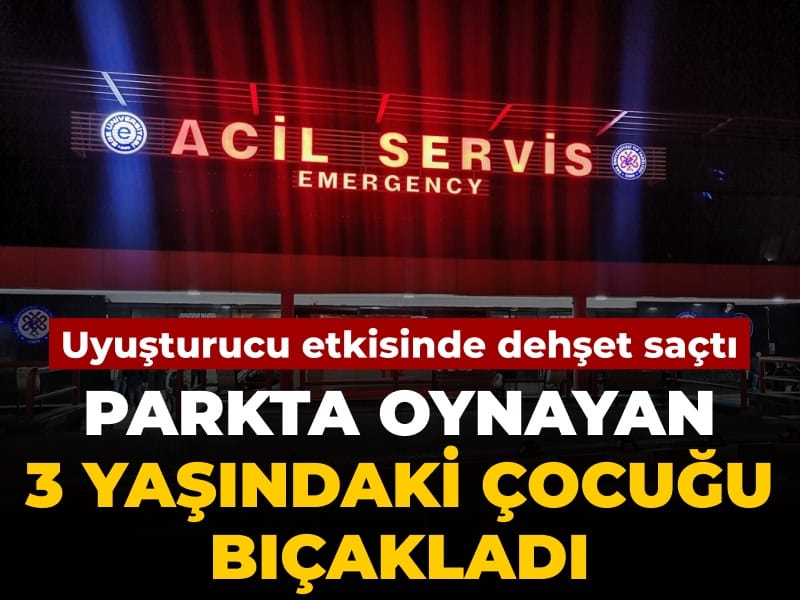 Uyuşturucu etkisindeyken dehşet saçtı: Parkta oynayan 3 yaşındaki çocuğu bıçakladı