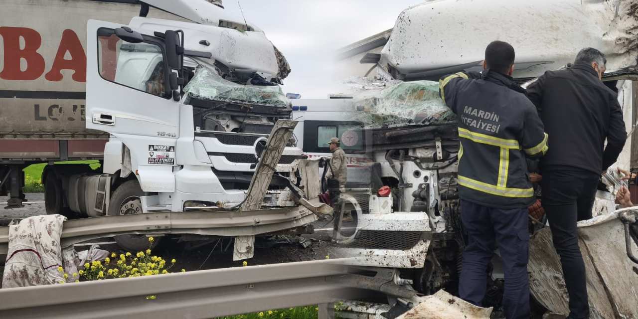 Mardin’de tır bariyerlere çarptı! Sürücü ağır yaralı