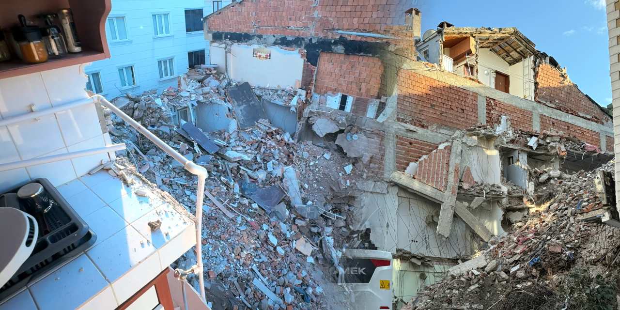 Kentsel dönüşümle yıkılan binanın yanındaki apartman duvarsız kaldı! Daire sahibi isyan etti