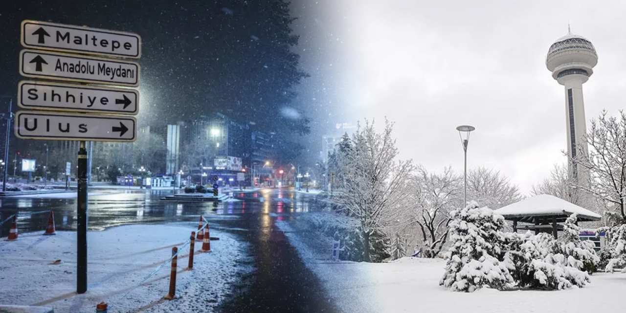 Ankara'ya Nisan ortasında kar sürprizi!  Baharı beklerken kara haber geldi