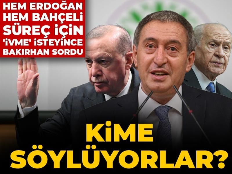 Hem Erdoğan hem Bahçeli süreç için 'ivme' isteyince Bakırhan sordu: Kime söylüyorlar?