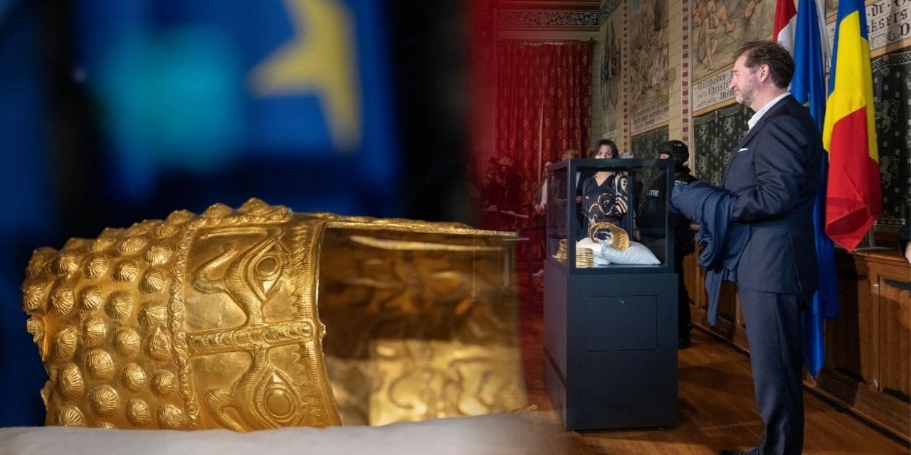 Çalınan 2 bin 500 yıllık altın miğfer iade edildi