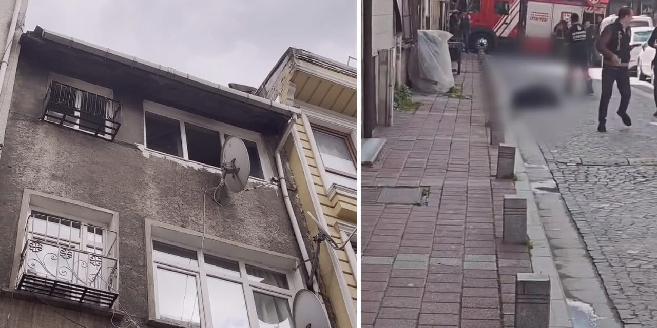 Alevlerden kurtulmak için 4'üncü kattan atladı