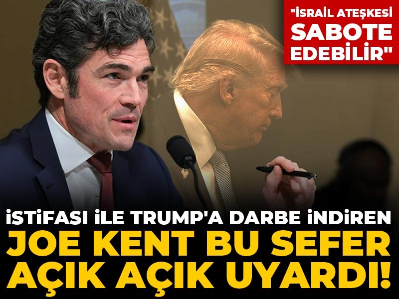 İstifası ile Trump'a darbe indiren Joe Kent bu sefer açık açık uyardı! 