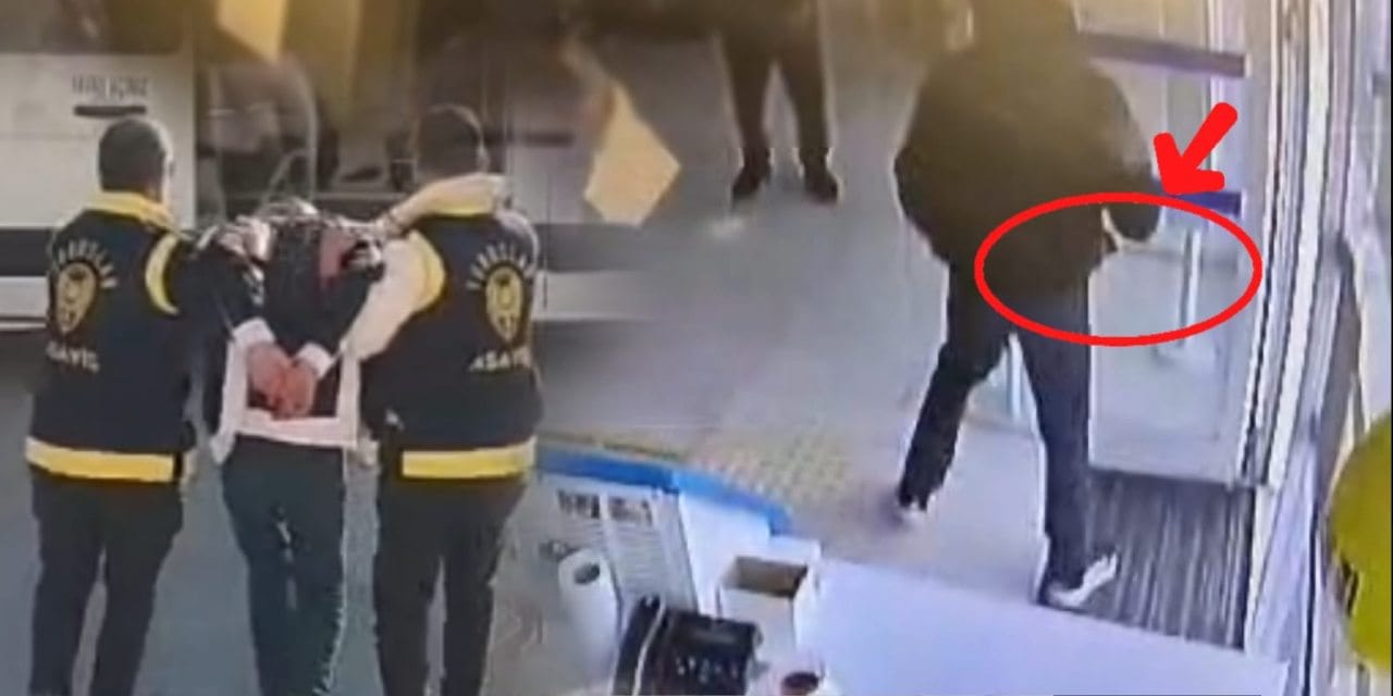 Satırla banka soymaya çalıştı: Tutuklandı