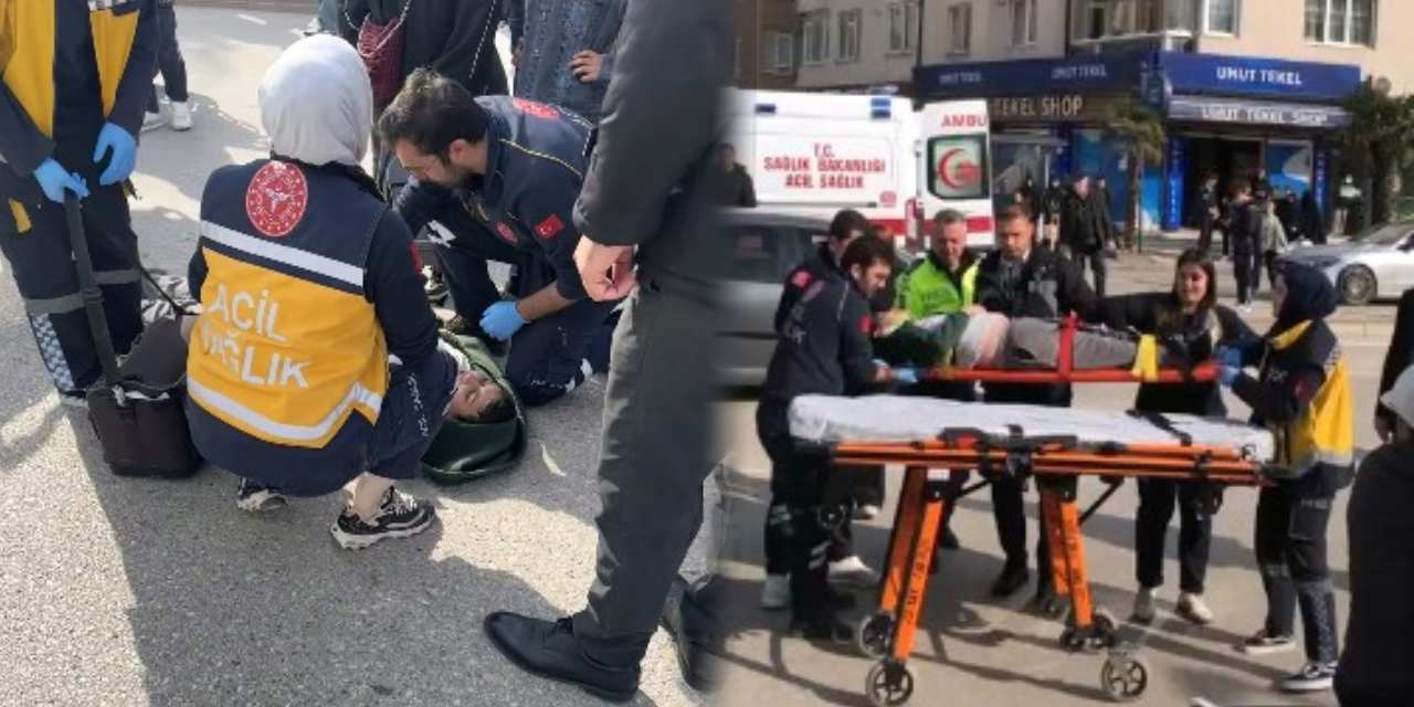 “17 yaşındaki motosikletli” bisikletiyle karşıya geçmeye çalışan çocuğa çarptı!